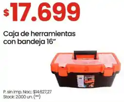 Changomas Caja de herramientas con bandeja 16″ oferta