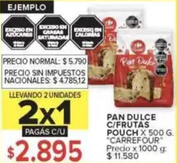 Carrefour Carrefour pan dulce c/frutas pouch oferta