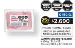 Carrefour Bulnez jamón cocido feteado oferta