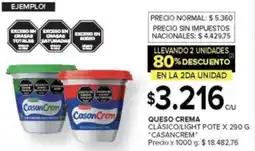 Carrefour Casancrem queso crema clásico/light pote oferta