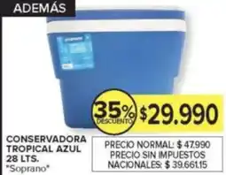 Carrefour Soprano conservadora tropical azul oferta