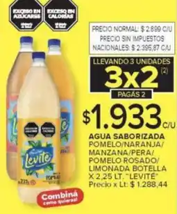 Carrefour Agua saborizada pomelo/naranja/ manzana/pera/ pomelo rosado/ limonada botella oferta