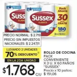 Carrefour Sussex rollo de cocina pack conveniente oferta