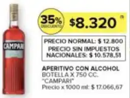 Carrefour Campari aperitivo con alcohol botella oferta