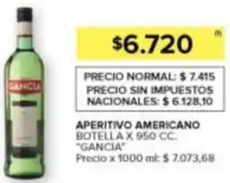 Carrefour Gancia aperitivo americano botella oferta