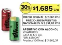 Carrefour Dr. lemon aperitivo con alcohol v/sabores lata oferta