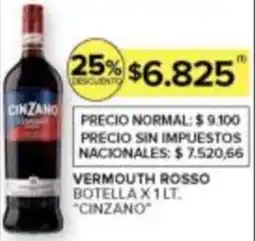 Carrefour Cinzano vermouth rosso botella oferta