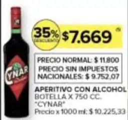 Carrefour Cynar aperitivo con alcohol botella oferta
