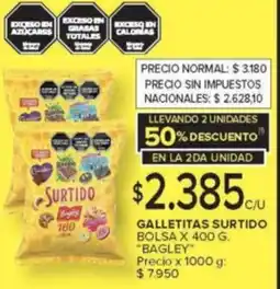 Carrefour Bagley galletitas surtido bolsa oferta