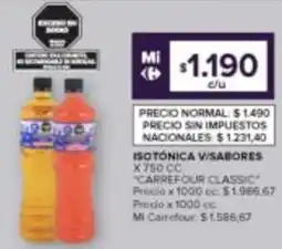 Carrefour Carrefour classic isotónica visabores oferta