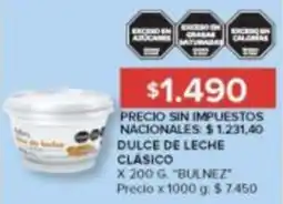 Carrefour Bulnez dulce de leche clásico oferta
