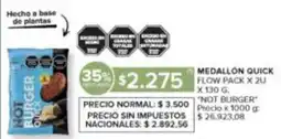 Carrefour Not burger medallón quick flow pack oferta