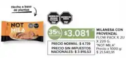 Carrefour Not mila milanesa con provenzal flow pack oferta