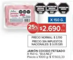Carrefour Bulnez jamón cocido feteado oferta