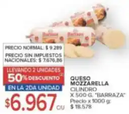 Carrefour Barraza queso mozzarella cilindro oferta