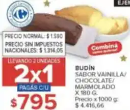 Carrefour Budín sabor vainilla chocolate/ marmolado oferta