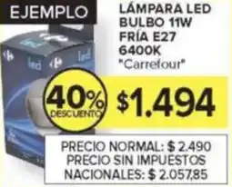 Carrefour Carrefour lámpara led bulbo oferta