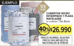 Carrefour Tex basic cobertor micro estampado matelasse oferta