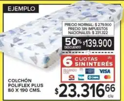 Carrefour Colchón poliflex plus oferta