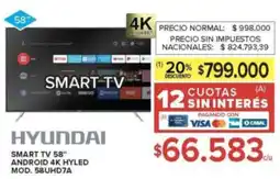 Carrefour Hyundai smart tv 58" oferta