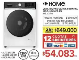 Carrefour Home lavarropas carga frontal oferta