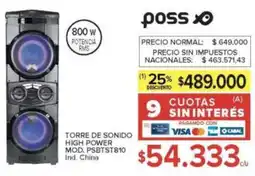 Carrefour Poss torre de sonido high power oferta