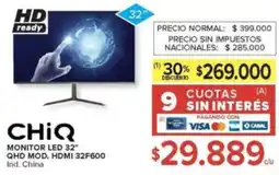 Carrefour Chiq monitor led 32" oferta