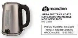Carrefour Mandine jarra eléctrica corte mate acero inoxidable oferta