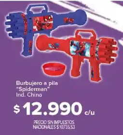Carrefour Spiderman burbujero a pila oferta