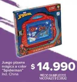 Carrefour Spiderman juego pizarra mágica a color oferta