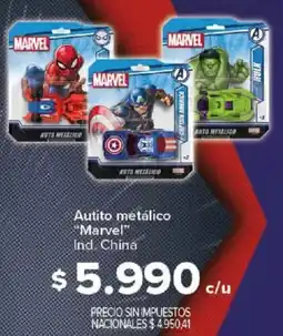 Carrefour Marvel autito metálico oferta