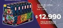 Carrefour Marvel juego de cartas oferta