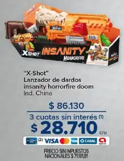 Carrefour X-shot lanzador de dardos insanity horrorfire doom oferta