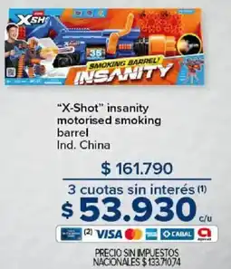 Carrefour X-shot insanity motorised smoking barrel oferta