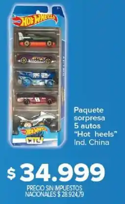 Carrefour Hot heels paquete sorpresa 5 autos oferta