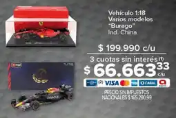 Carrefour Burago vehículo 1:18 varios modelos oferta