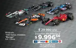 Carrefour Burago vehículo 1:43 varios modelos oferta