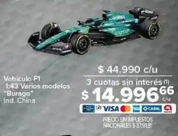 Carrefour Burago vehículo F1 1:43 varios modelos oferta