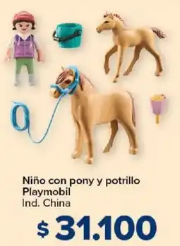 Carrefour Playmobil niño con pony y potrillo oferta