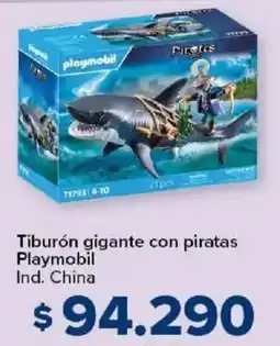 Carrefour Playmobil tiburón gigante con piratas oferta