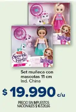 Carrefour Set muñeca con mascotas oferta
