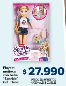 Carrefour Sparkle playset muñeca con bebé oferta