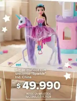 Carrefour Sparkle set de muñeca con unicornio oferta