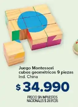 Carrefour Juego montessori cubos geométricos oferta