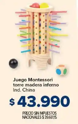 Carrefour Montessori juego torre madera inferno oferta