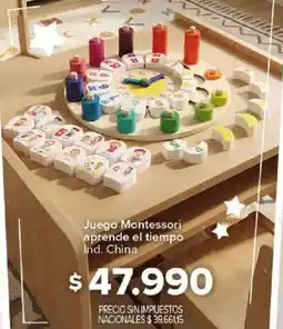Carrefour Juego Montessori aprende el tiempo oferta
