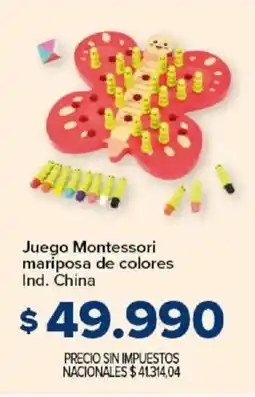 Carrefour montessori juego mariposa de colores oferta