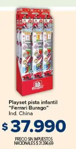 Carrefour Ferrari burago playset pista infantil oferta