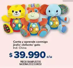 Carrefour Canta y aprende conmigo jirafa/ elefante/gato oferta