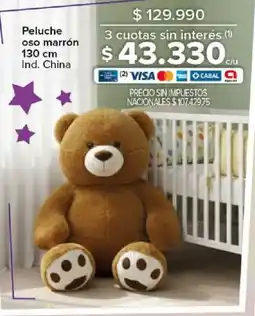 Carrefour Peluche oso marrón oferta